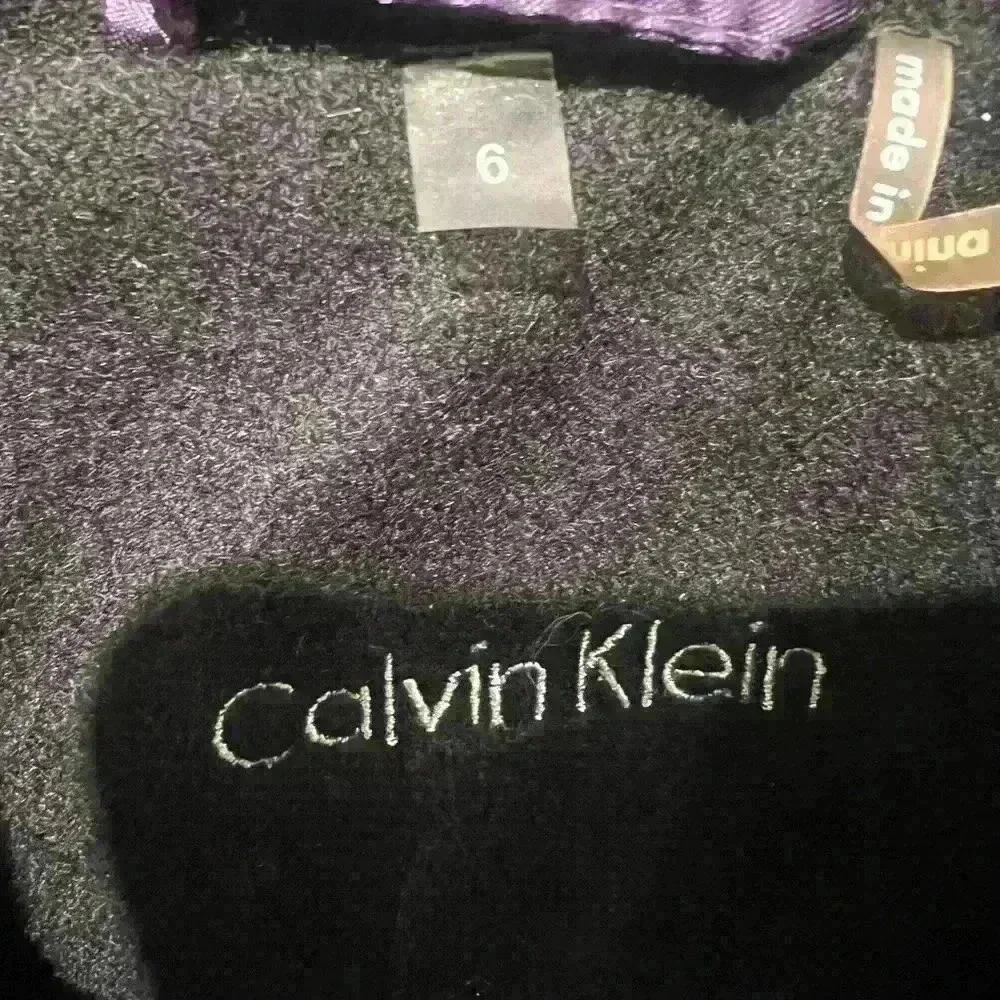 Calvin Klein Sz 6 Black Women's Peacoat - Picture 4 of 4